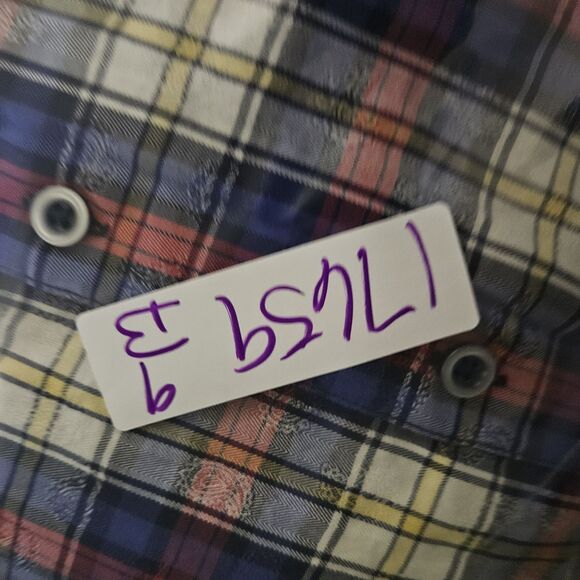 Robert Graham Shirt Mens XL Paisley Plaid Button Up Flip Cuffs Casual Preppy - Picture 11 of 11